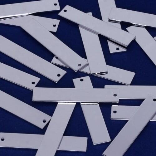 1 5/8"x3/8"(40x8mm) Brass rectangle Stamping Blank Bar,necklace bar blanks ,Name Plated,DIY Jewelry,Sold 10pcs/lot