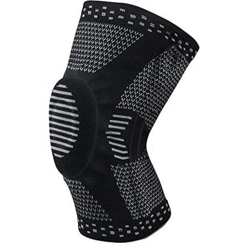 1pcs Compression Knee Support Sports Knee Pad Silicone Knitted Outdoor Basketball Running Fitness Knee Protector M/L/XL EK-New