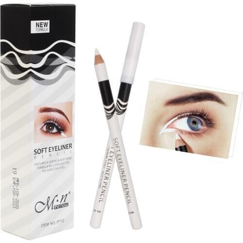 12pcs New Eye Liner Color Eyes Makeup Long Lasting Pigment Waterproof White Eyeliner Pencil Lot