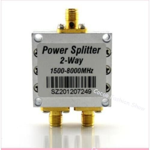 2 Way Power Splitter Combiner SMA 1500-8000MHz Divider For PHS/WLAN indoor coverage project/Mobile Signal Booster/wifi router