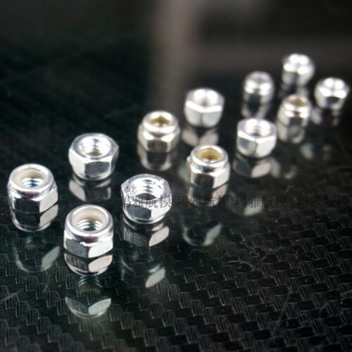 20PCS M2 M2.5 M3 M4 M5 Stainless Steel Nylon Insert Hex Lock Nuts Hexagon Nyloc Self Locking Nut Anti-loosening nut