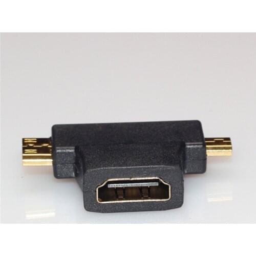 3 in 1 MI to Micro MI male Mini MI male 1.4 Female cable adapter T Shape converter for TV 1080P mi cables