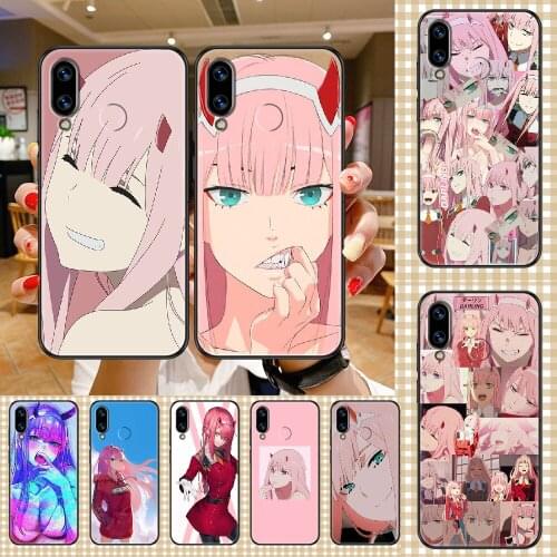 Anime Zero Two Phone case For Huawei Honor 6 7 8 9 10 10i 20 A C X Lite Pro Play black tpu hoesjes trend shell luxury funda