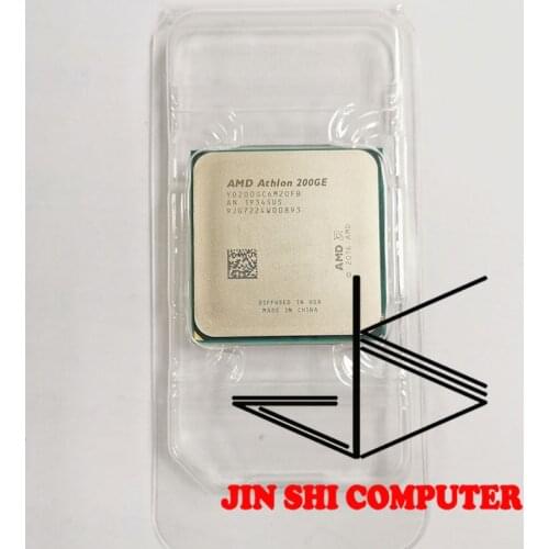 Free Shipping New AMD Athlon 200GE X2 200GE 3.2 GHz Dual-Core Quad-Thread CPU Processor YD200GC6M2OFB / YD20GGC6M2OFB Socket AM4