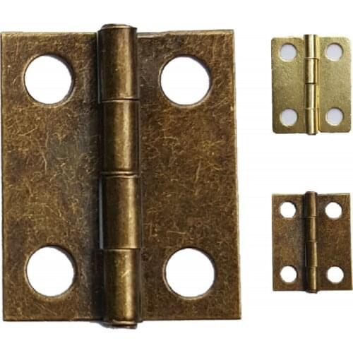 1000pcs/lot 18 *15mm Bronze Antique Brass Hinges Wholesale Wooden Small Furniture Accessories For Dolls Box Hardware Decoration