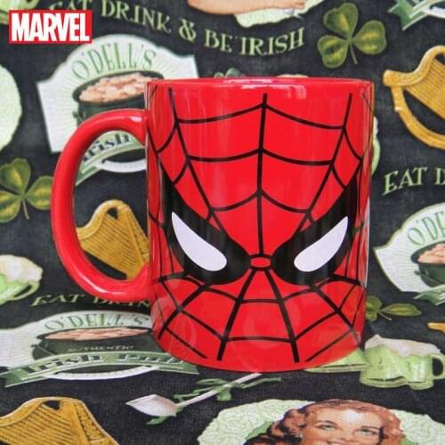 Disney Mark Cup Avengers Spiderman Red Head Ceramic Cup Creative Home Large Capacity Coffee Cup Milk Cup mugs coffee cups