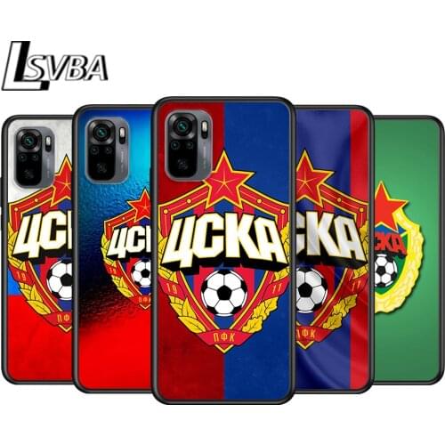 PFC CSKA Moscow Football Team for Xiaomi Redmi Note 10 10S 9 9T 9S 9Pro Max 8T 8Pro 8 7 6 5 Pro 5A 4X 4 Soft Black Phone Case