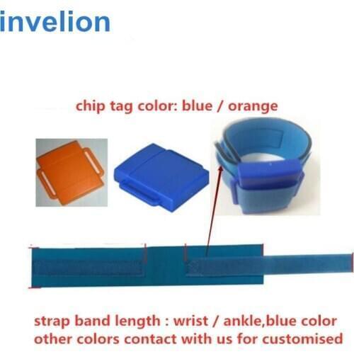 50pc/lot timing chip race triathlon 1-6m range reusable rfid wristband with timing chip strap for sports race timing system