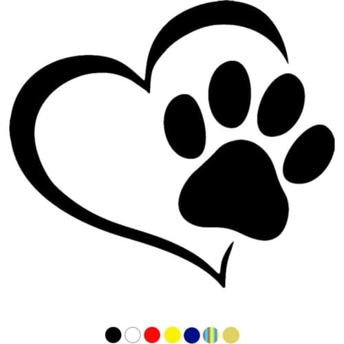 CS-10069# Cat footprints and heart funny vinyl car sticker reflective waterproof car decal stickers on car truck bumper