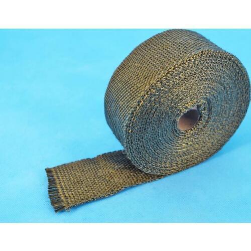 Length 393"inch / 10 meter Width 1"inch /2.5cm Protected Pipe Wrap Exhaust Turbo Heat Manifold Header Titanium