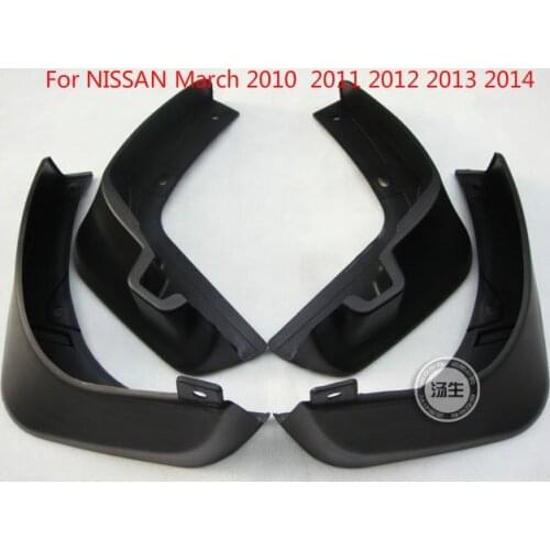 For Nissan March 2010 2011 2012 2013 2014 Soft Plastic Mud Flaps Splash Guard