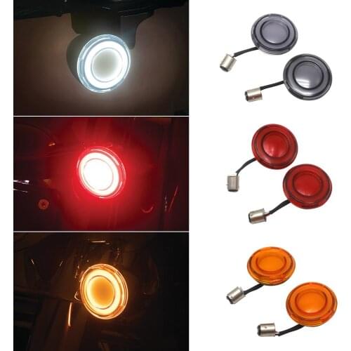 For Harley Touring FLHTK FLTRX FLTRXS Softail etc Motorcycle 1157 Bullet Style LED Front Turn Signal Conversions 2021 2020 2019