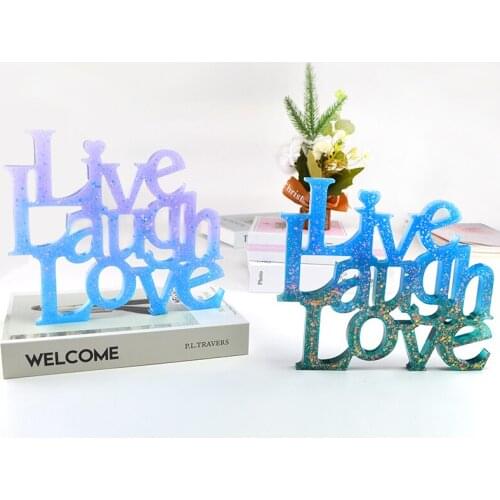 DM030 DIY Silicone Resin Molds Love Words Splicing Epoxy Resin Mold Love Letters English Silicone Mold