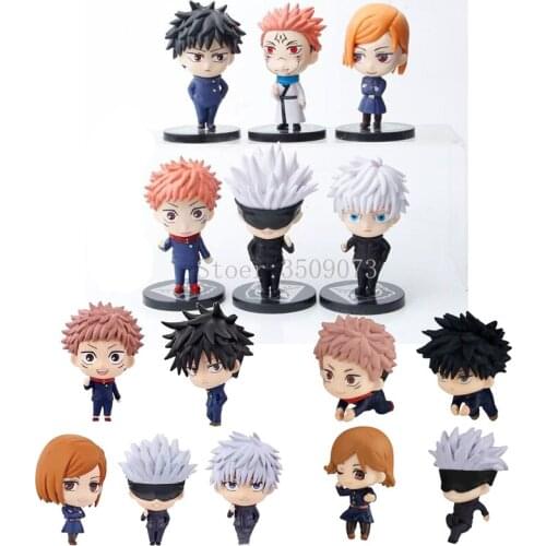 6pcs/set Anime Figure Jujutsu Kaisen Itadori Yuji Fushiguro Megumi Action Figure Gojo Satoru Kugisaki Nobara Figure Doll Toys