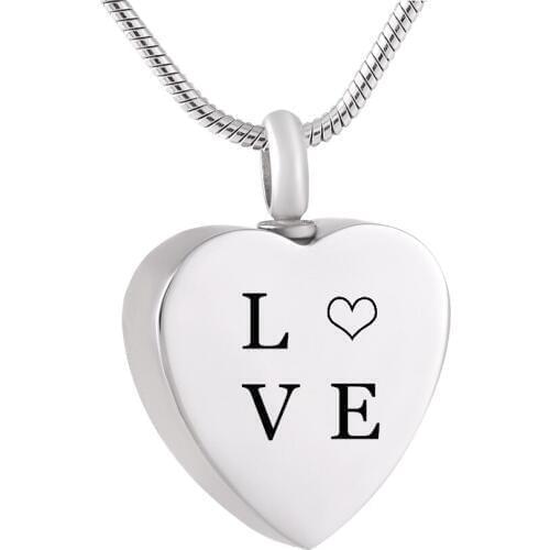 IJD9851 Forever Love Heart Cremation Jewelry for Women for ashes,Stainless Steel Memorial Urn Ashes Keepsake Locket Pendant