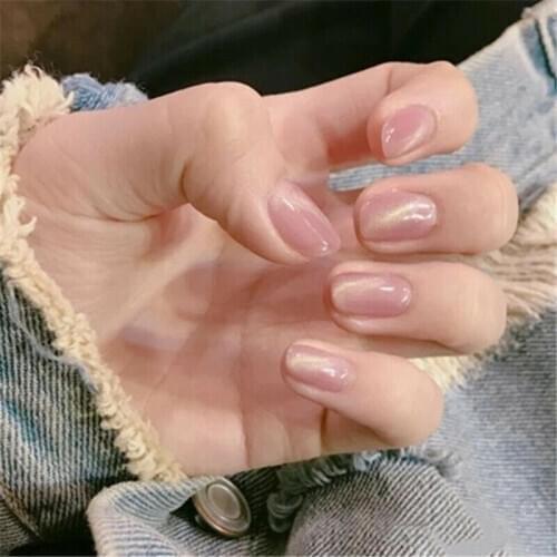 24pcs Fake Nails Full Cover False Fingernail Art Tips Short Length Pre-designed Cat Eye Effect Artificial Nails