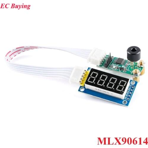 MLX90614 Non-contact Infrared IR Temperature Sensor Module Digital Display Acquisition MLX90614-ESF-BCC 5V USB to TTL Serial