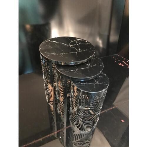 Marble Pattern Silver Laser Cut Lux Nesli Zigon Table Basse Mesa Auxiliar غرفة المعيشة الأثاث Stolik Kawowy журнальный столик