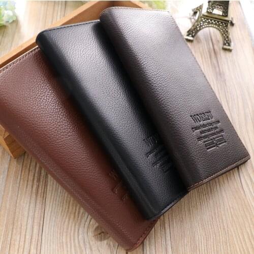 Designer bag men Vintage wallet clutch purse male fashion Luxury long leather Money clip handbag passport card Holder coin pouch
