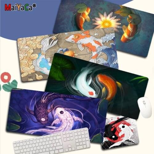 MaiYaCa Koi Fish Cherry Blossom Japanese New Arrivals Unique Desktop Pad Game Mousepad Size for Keyboards Mat boyfriend Gift