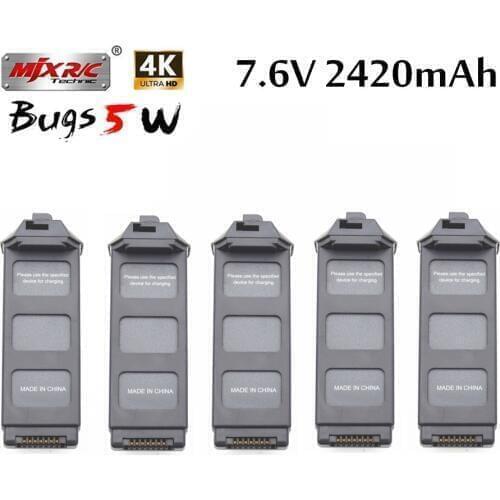 Upgrade 7.6V 2420mAh LiPo Battery For MJX R/C Bugs 5W B5W 4K RC Quadcopter Spare Parts 7.4v Drone Battery For X5 Pro Battery