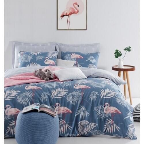 100% Natural Cotton Solid Color Double Duvet Cover Set FreshColor 4-Piece Modern And Stylish Design European American Style