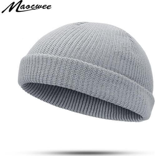 Unisex Beanie Hat Autumn Winter Solid Colorful Stripe Soft Knitted Cap Men Women Outdoor Thick Warm SkullCap Hats Gorro Ski Caps