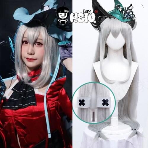 Skadi the Corrupting Heart cosplay wig game Arknights Cosplay HSIU silver Long hair+Free Brand wig Cap Skadi cosplay