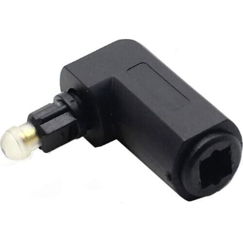 Gold Plated Tip For Corrosion Resistance Digital Optical 90 Degree Audio Cable Adapter Male to Female Right Angle Toslink New