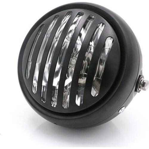 Grill Retro Side Mount Clear Headlight Lamp For Dyna Shadow Rebel Suzuki Bandit