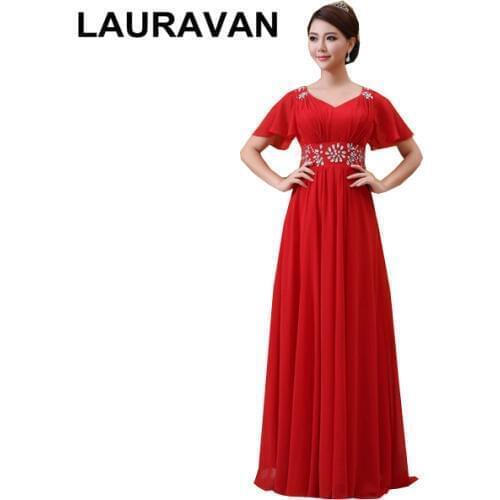 2020 high fashion v neck country red purple champagne girls chiffon bridesmaid party dresses long bridesmaids dress for weddings