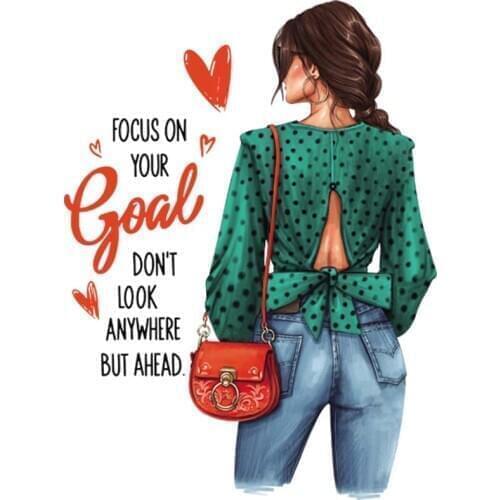 Fashion Girl Iron Sticker For Clothing Heat Transfer Irons A-Level Washable T-Shirt Diy Decoration Thermal Patches