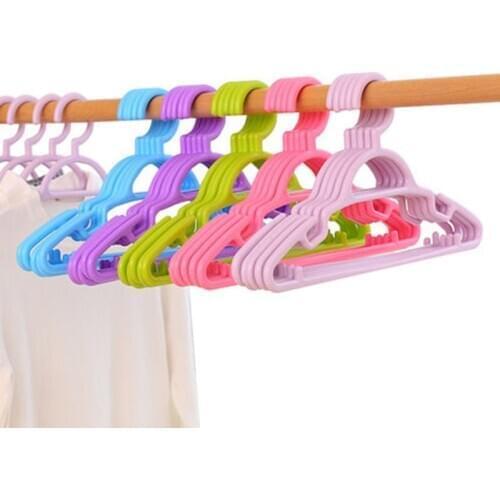 10 pcs/lot 40cm Bold Plastic Adult Clothes Hangers Non-slip Clothing Hanging Dry Wet Tracelss Coat Hanger