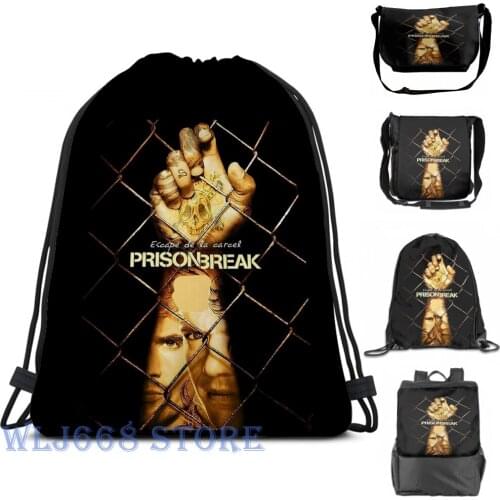 Funny graphic print shoulder Bags women Prison Break Ascape Single shoulder backpack travel for men Gym Bag