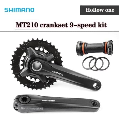 SHIMANO MTB Hollow Lntegrated Crankset MT210 9S 27s 40T 44T 170MM SIngles Speed Crankset Sprocket For Mountain Bike