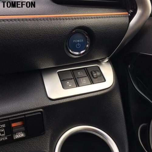 For Toyota Sienta 2016 2017 XP170 ABS Chrome Inner Head Light Lamp Switch Button Cover Decorative Trim 1piece