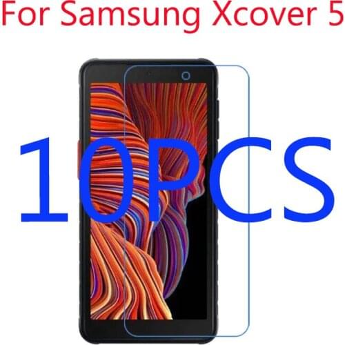 10Pcs Full Glue Tempered Glass For Samsung Galaxy X cover 5 Protective Film On The Screen Protector For Galaxy Xcover5 Guard HD