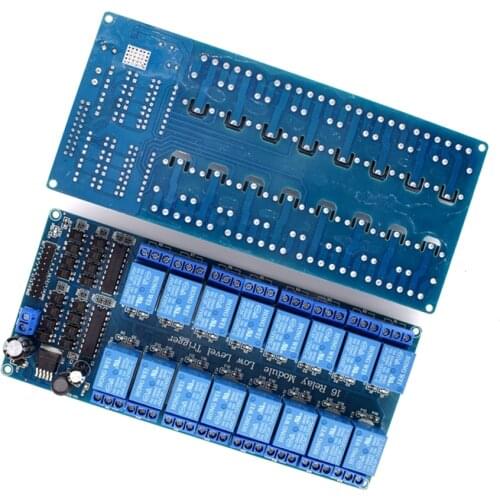 16 Channel Relay Shield Module DC 5V 12V with Optocoupler LM2576 Microcontrollers Interface Power Relay for arduino DIY Kit