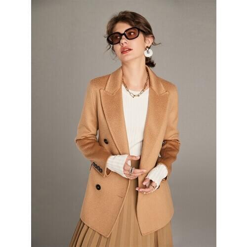 Real100% Wool Coat Women Korean Simple Winter 2020 Womens Coats Double Sided Wool Womens Clothing Sobretudo Feminino Zjt955