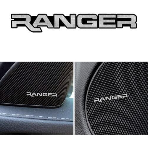 4pcs car audio decorate 3D Aluminum Badge Emblem Sticker For Ford Ranger T6 2008 2017 2018 Accessories