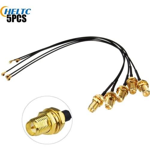 5pcs SMA Connector Cable to SMA Female UFL/IPX SMA Connector Coaxial RF pigtail cable WiFi Antenna Pigtail