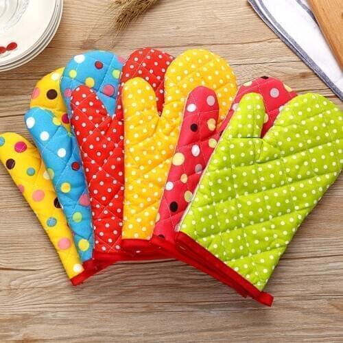 A2506 Thick Insulated Microwave Oven Special Baking Gloves Kitchen Non-Slip High Temperature Resistant Oven Mitts