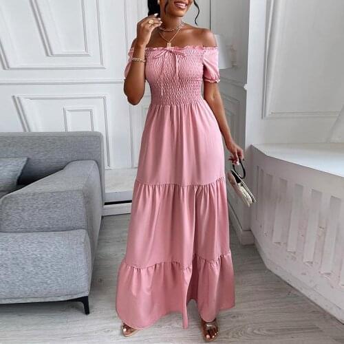 Aikooki Off-the-shoulder Summer Dresses