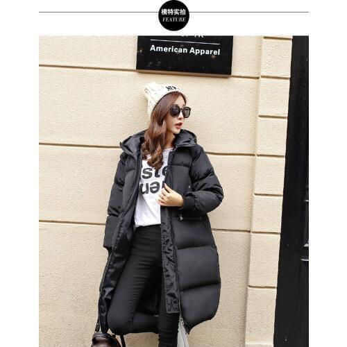 Big size women winter jackets womens winter coats 90% cotton super warm waterproof windproof outwear loose black long parkas