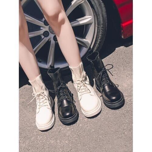 Martin Boots Female New Socks Boots Ins Summer 2019 Spring And Autumn Wild British Wind Breathable Handsome Locomotive Shoes