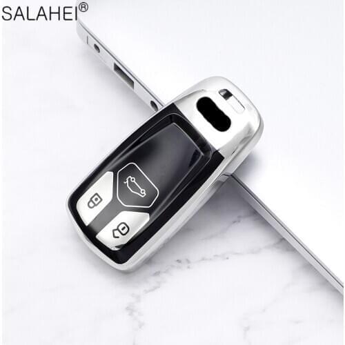 Colorful Soft TPU Car Key Cover Case Key Case For AUDI A4 B9 Q5 Q7 TT TTS 8S 2016 2017 car smart remote Car Styling Accessories
