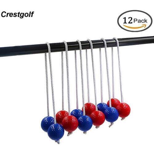 CRESTGOLF Ladder Golf Ball Ladder Golf Balls for Throwing Game Toss Bolas, Ladder Toss 6 Pairs Ladder Golf Ball Toss Bolas Set R