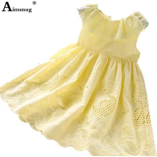 Children Elegant Sweet Flower Lace Dress Kids Girls Sleeveless Birthday Party Dresses 2021 Patchwork Knee-Length Princess Dress