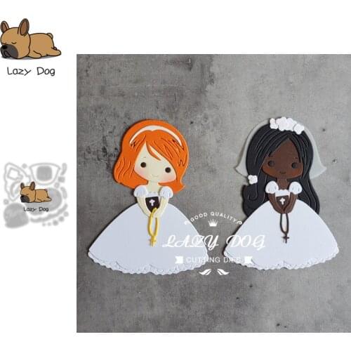 Girl holding bible Ritual Metal Cutting Dies Scrapbooking Stencil DIY Mold Craft Embossing Die Cuts Card Making New Die For 2020