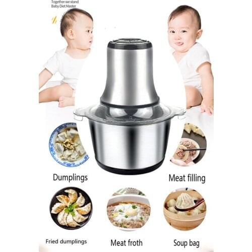 Electric stainless steel multifunctional meat grinder baby food mixers